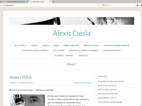 Alexis Ciesla, clarinettiste